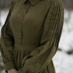 Little Women Atelier Beth Dress Linen Handmade Cottage Core